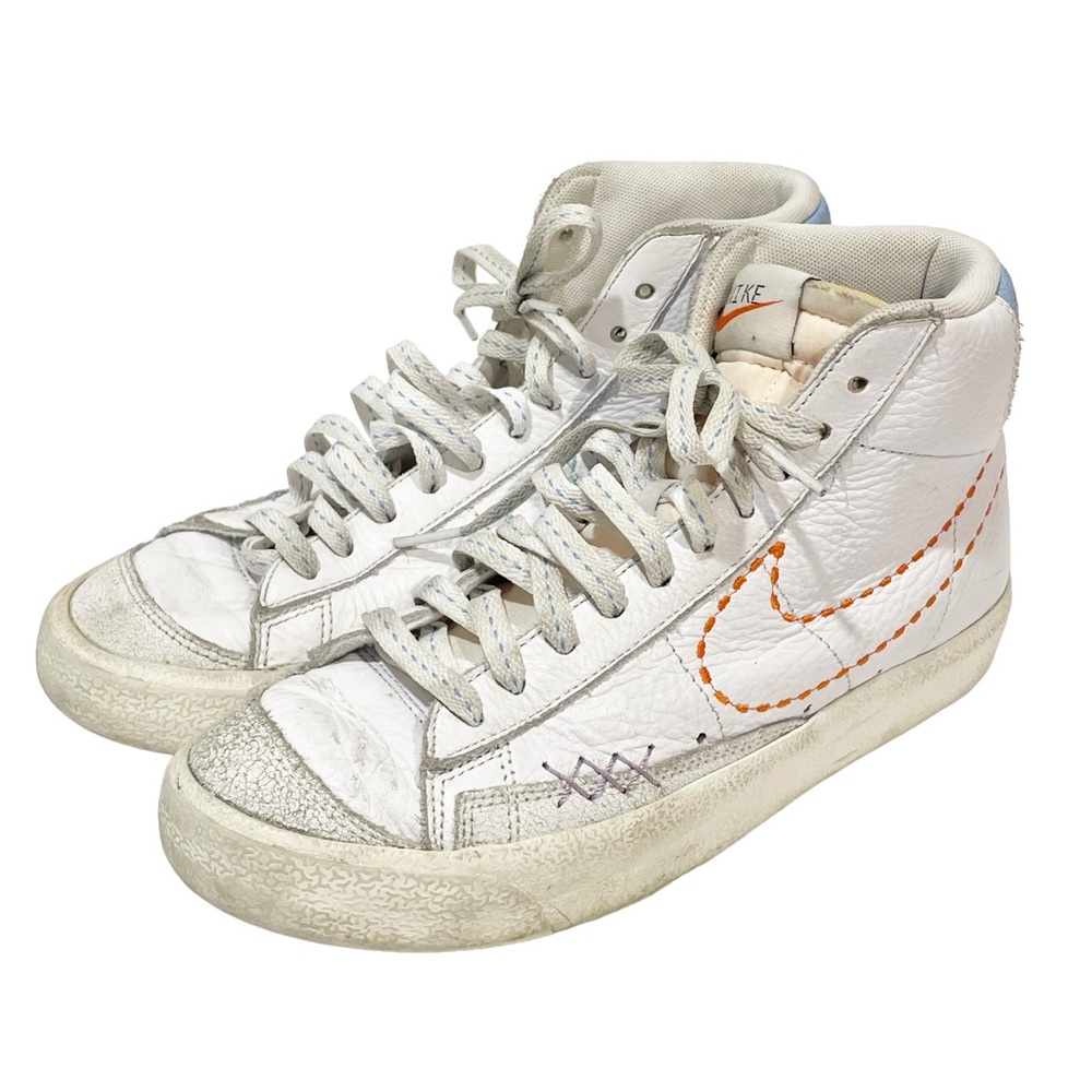 Nike Size 8 Blazer Mid 77 DX2350-100 White Leather Sneaker‎